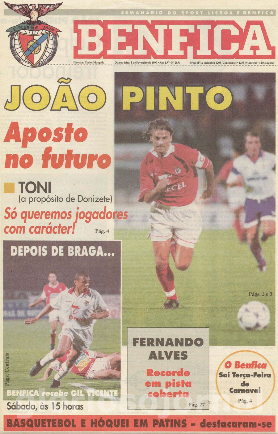 jornal o benfica 2834 1997-02-05